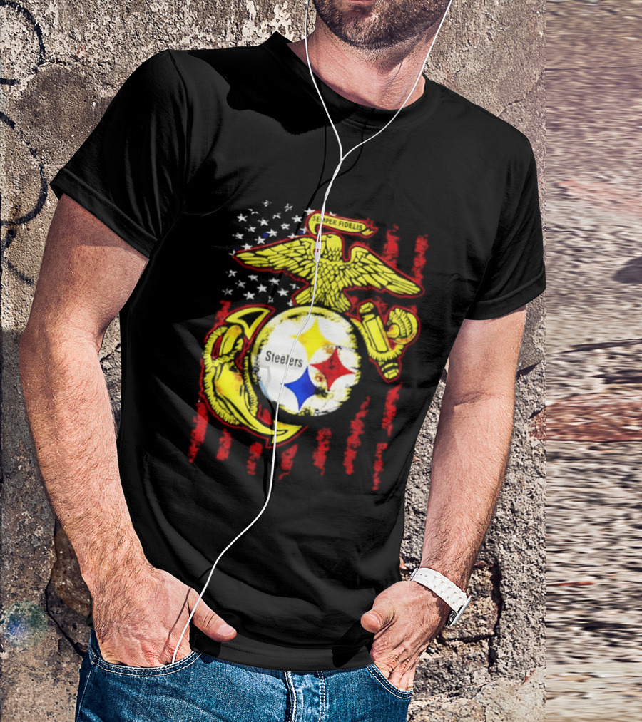 Pittsburgh Steelers United States Marine Corps Symbolic T-Shirt