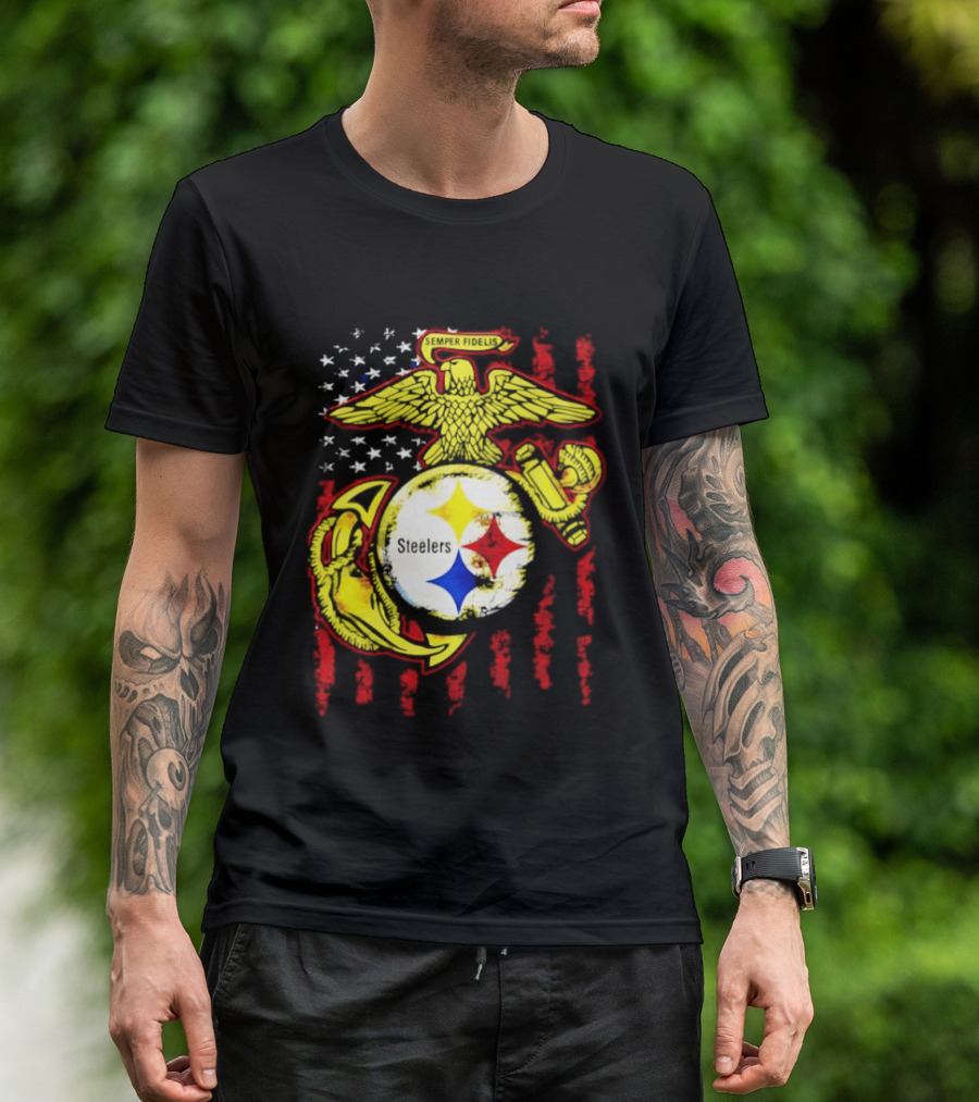 Pittsburgh Steelers United States Marine Corps Symbolic T-Shirt