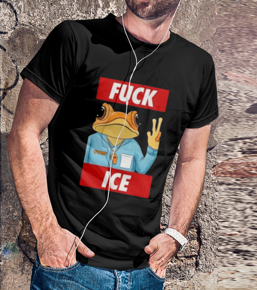 Sapo Concho Frog DTMF With Bold Statement Against ICE T-Shirt