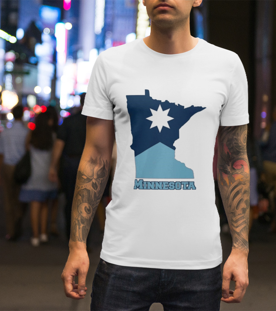 Minnesota Strong Star Map T-Shirt