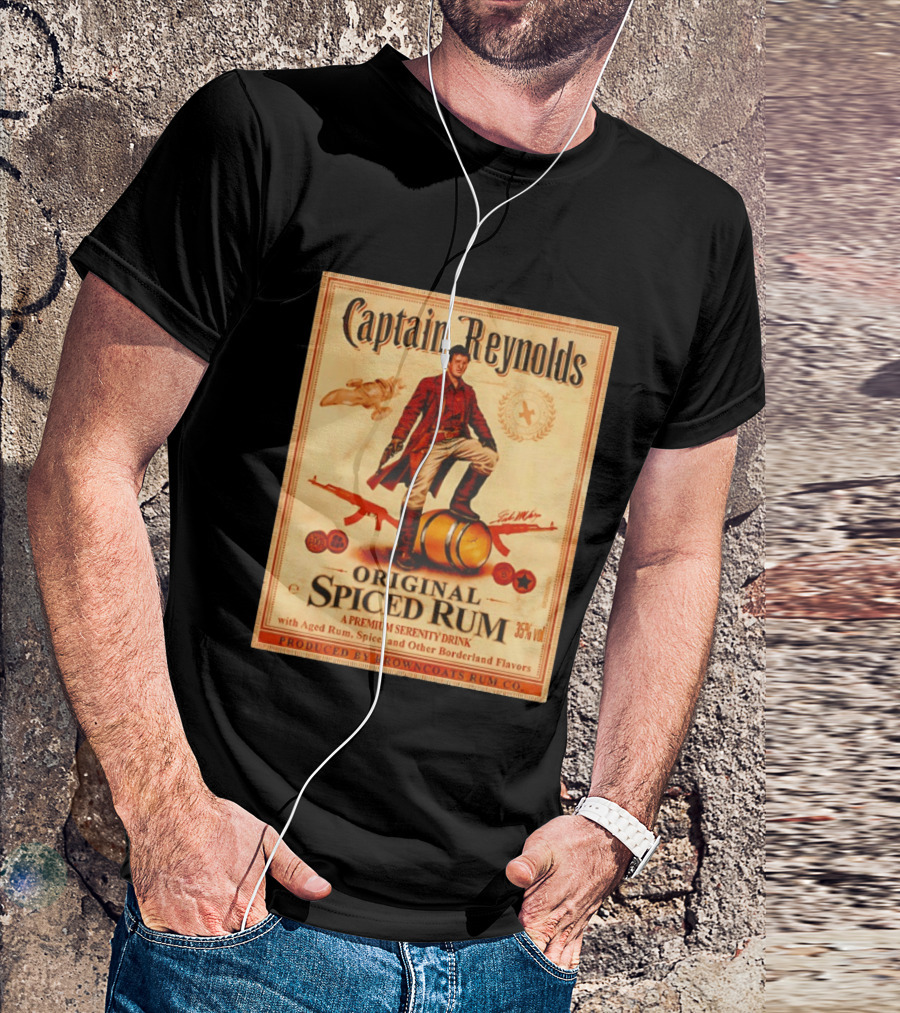 Captain Reynolds Original Spiced Rum Serenity Drink With Aged Rum Spice And Borderland Flavors T-Shirt