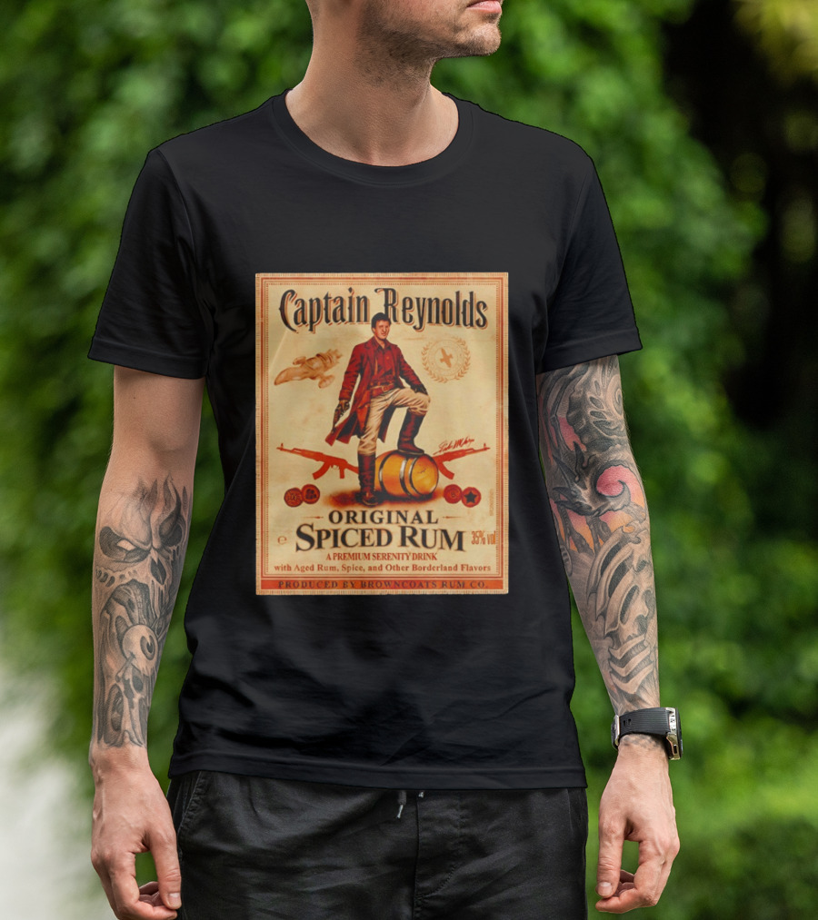 Captain Reynolds Original Spiced Rum Serenity Drink With Aged Rum Spice And Borderland Flavors T-Shirt
