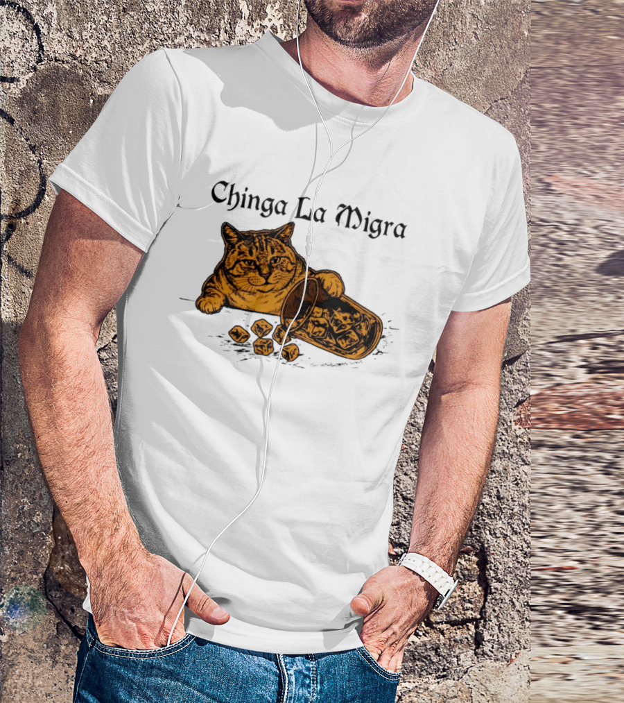 Chinga La Migra Cat Anti ICE Protest Political T-Shirt