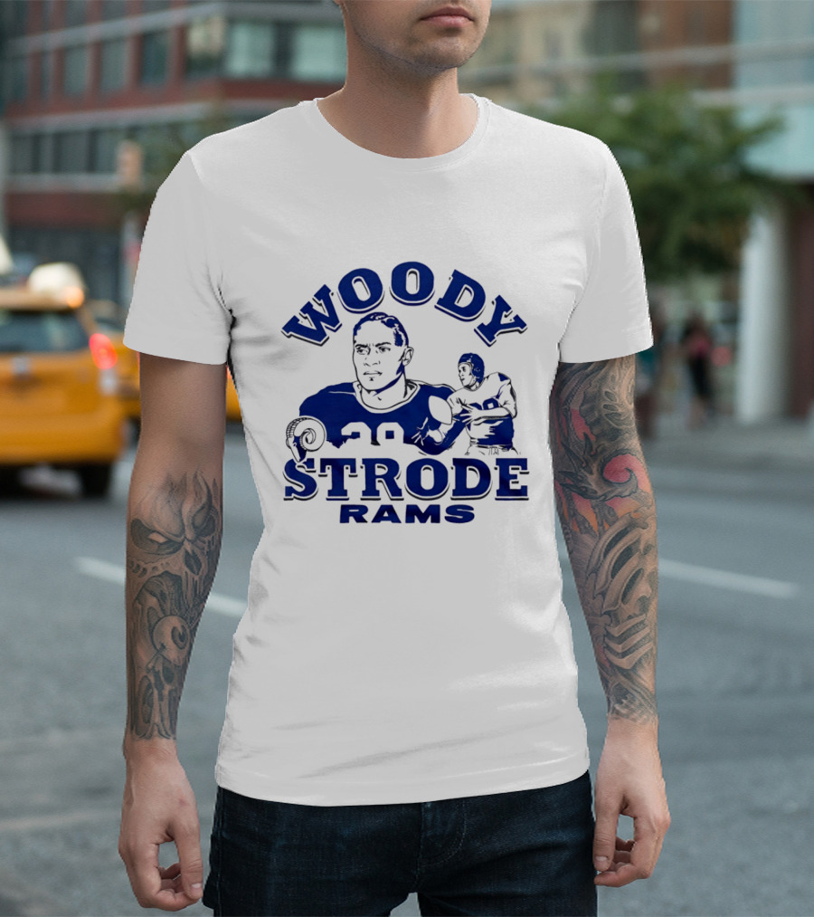 Los Angeles Rams Woody Strode Vintage Football Player T-Shirt