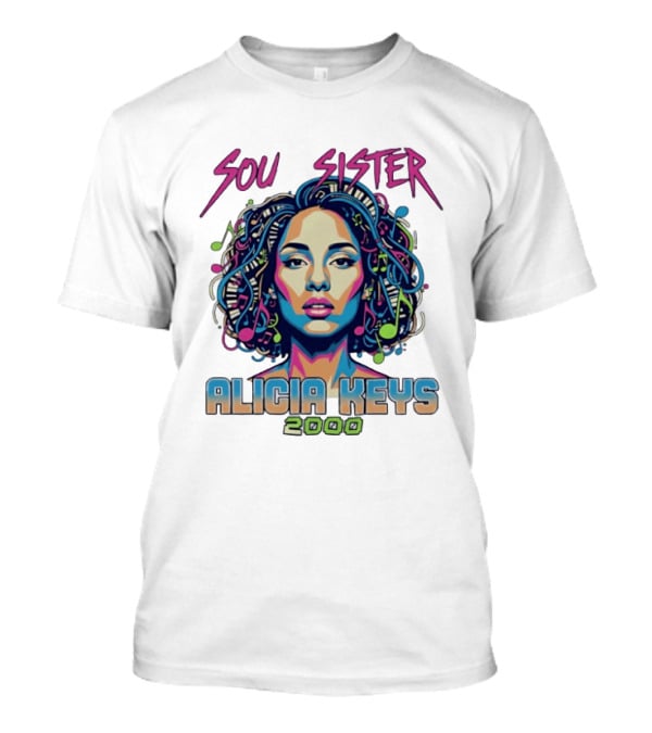 Soul Sister Alicia Keys 2000 Music Pop T-Shirt