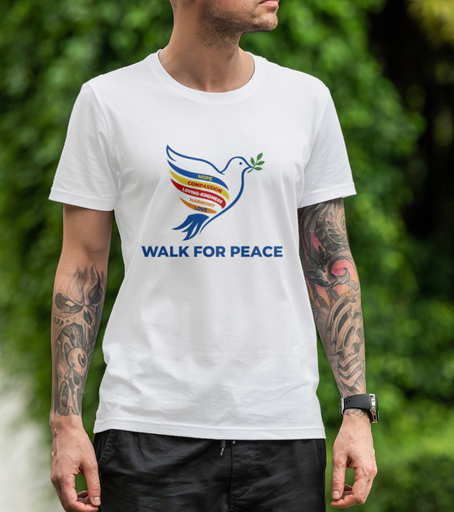 Walk For Peace Hope Compassion Love Dove T-Shirt