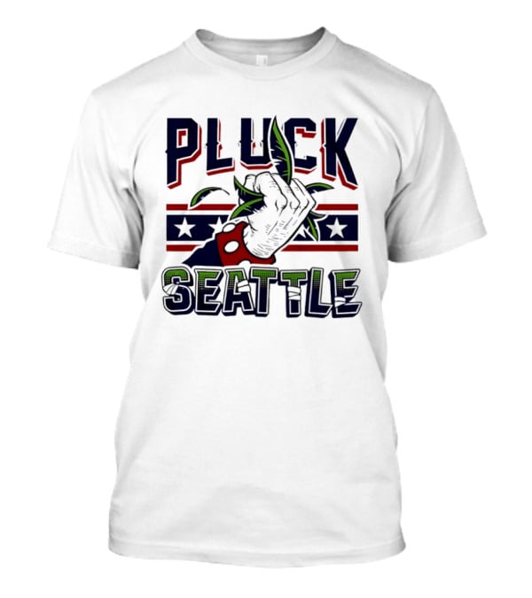 Pluck Seattle Seahawks Fist Stars And Stripes T-Shirt