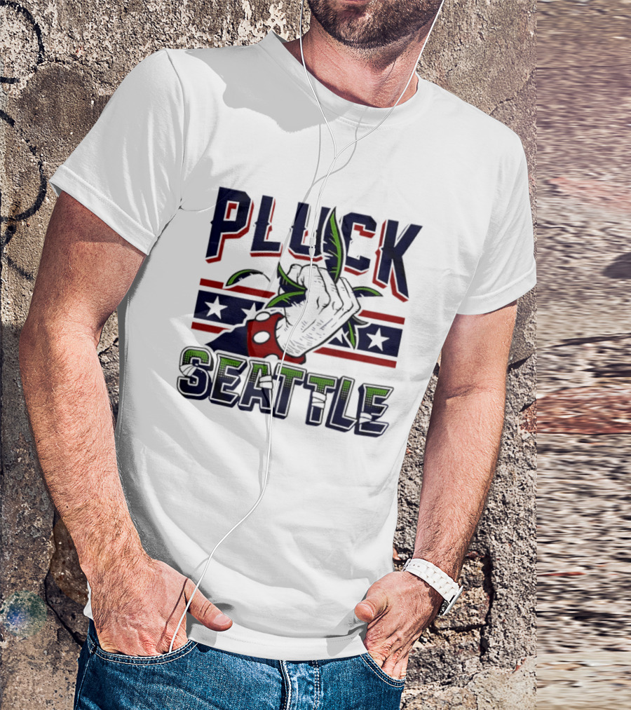 Pluck Seattle Seahawks Fist Stars And Stripes T-Shirt