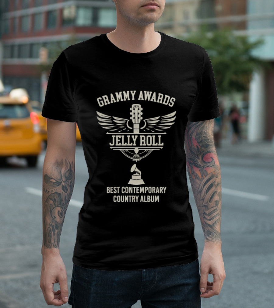 Grammy Awards Jelly Roll Winning Best Contemporary Country Album 2026 T-Shirt