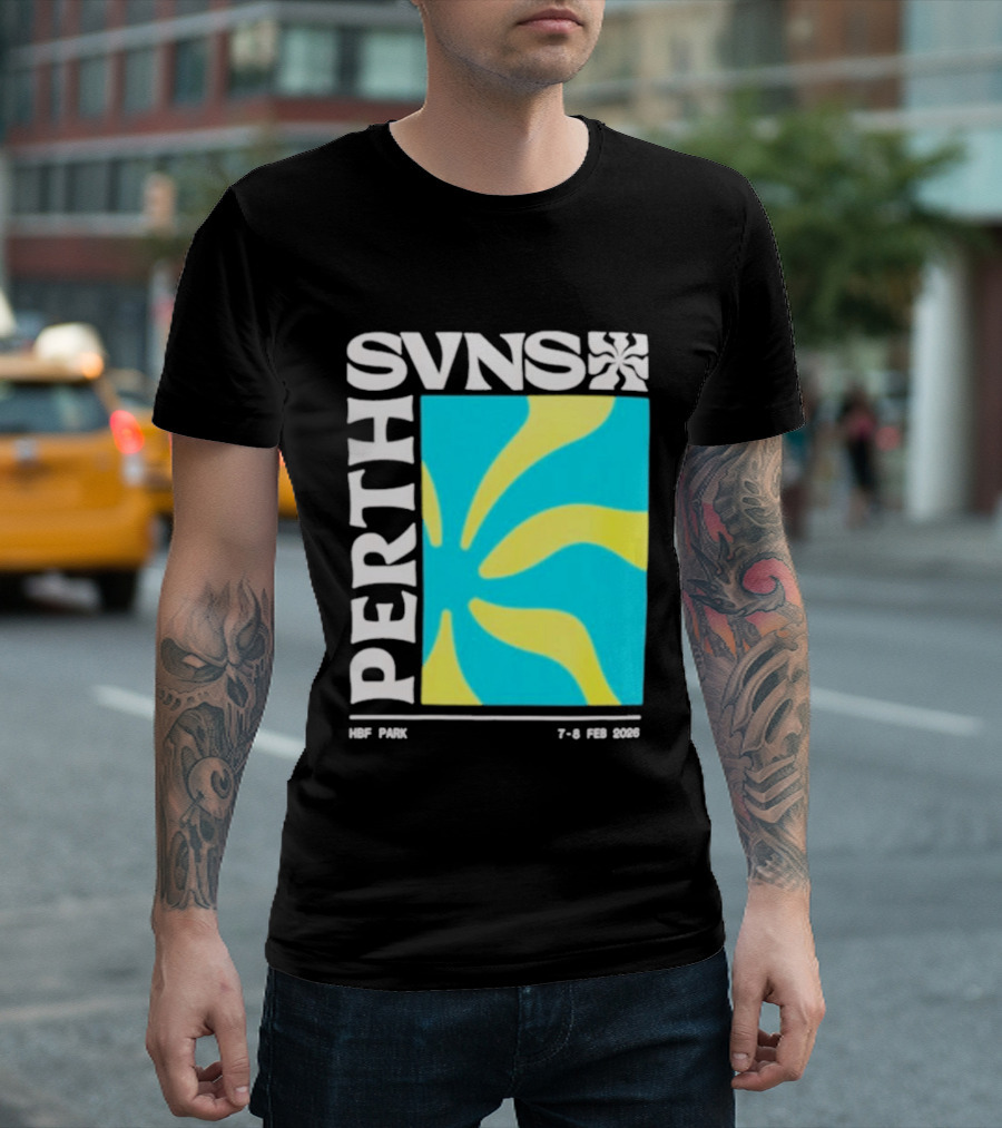 SVNS Perth 2026 Event 7 8 Feb Yellow Blue T-Shirt