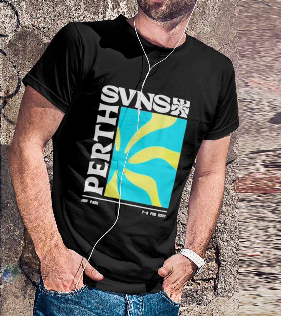 SVNS Perth 2026 Event 7 8 Feb Yellow Blue T-Shirt