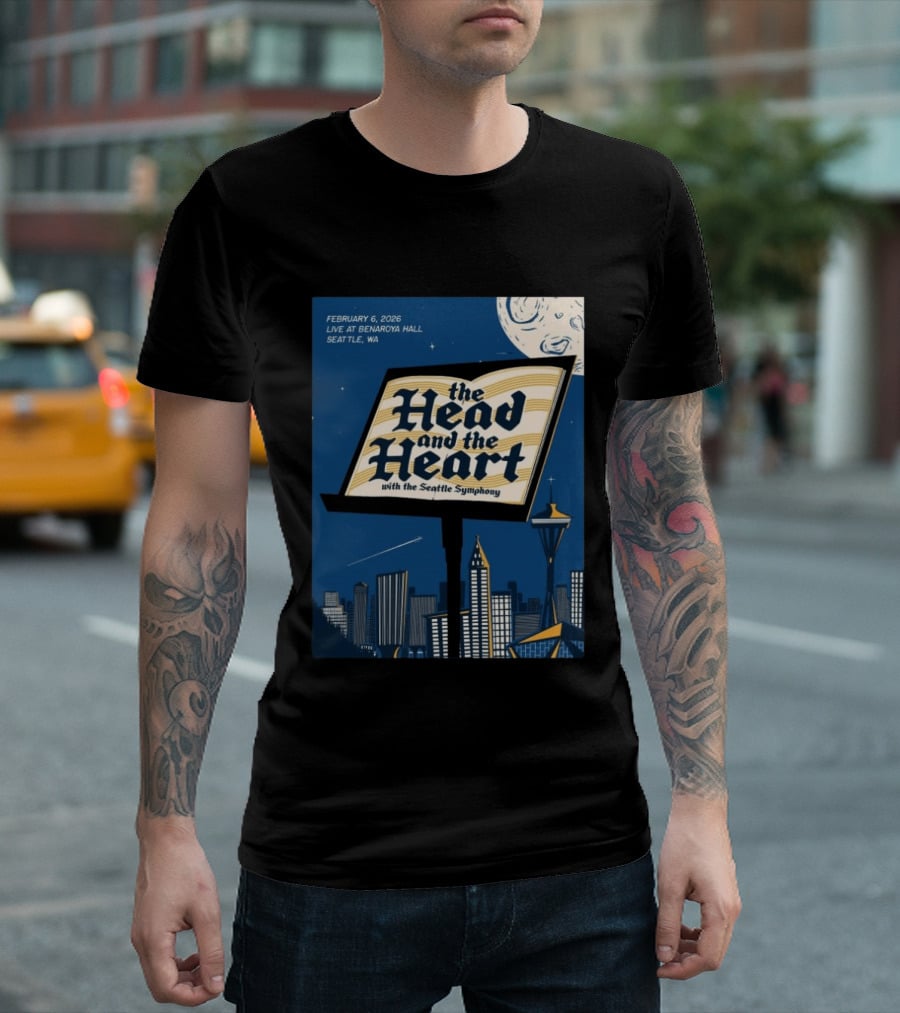 The Head And The Heart With Seattle Symphony Feb 6 2026 Benaroya Hall Seattle T-Shirt