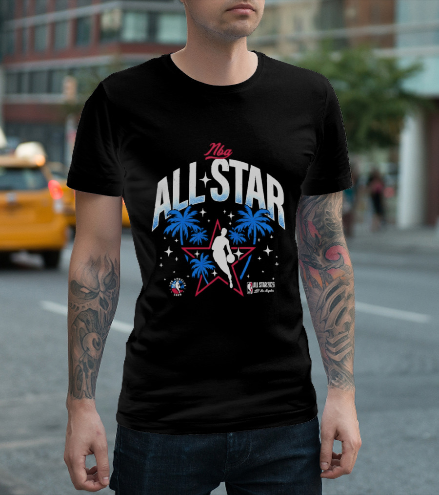 NBA All Star 2026 Los Angeles Tropical Stars Palms T-Shirt