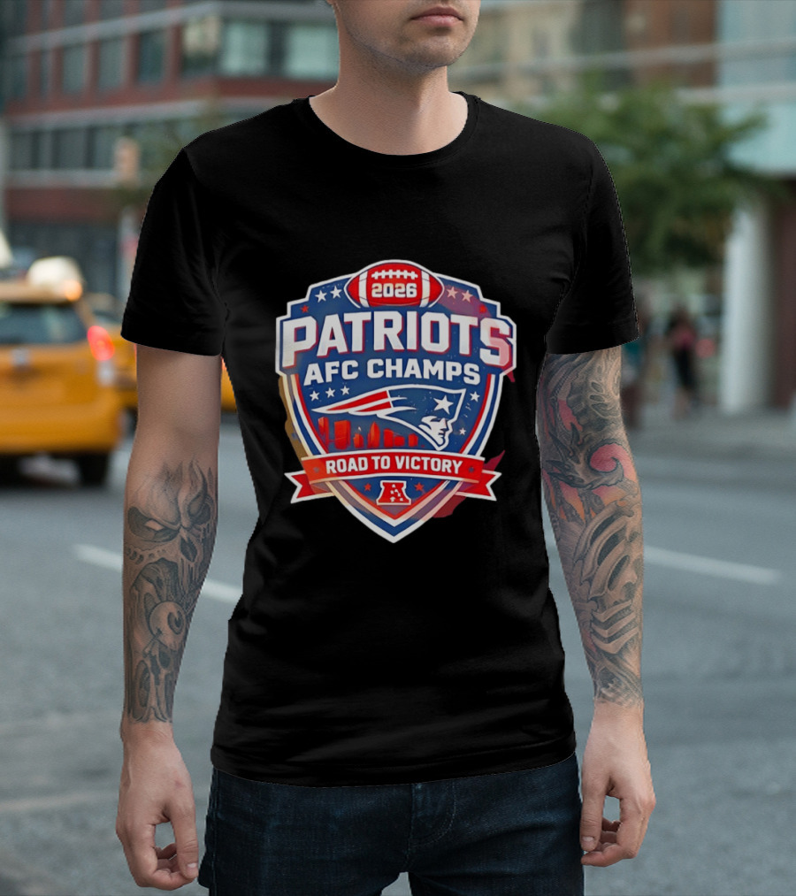 Patriots AFC Champs 2026 Road To Victory T-Shirt