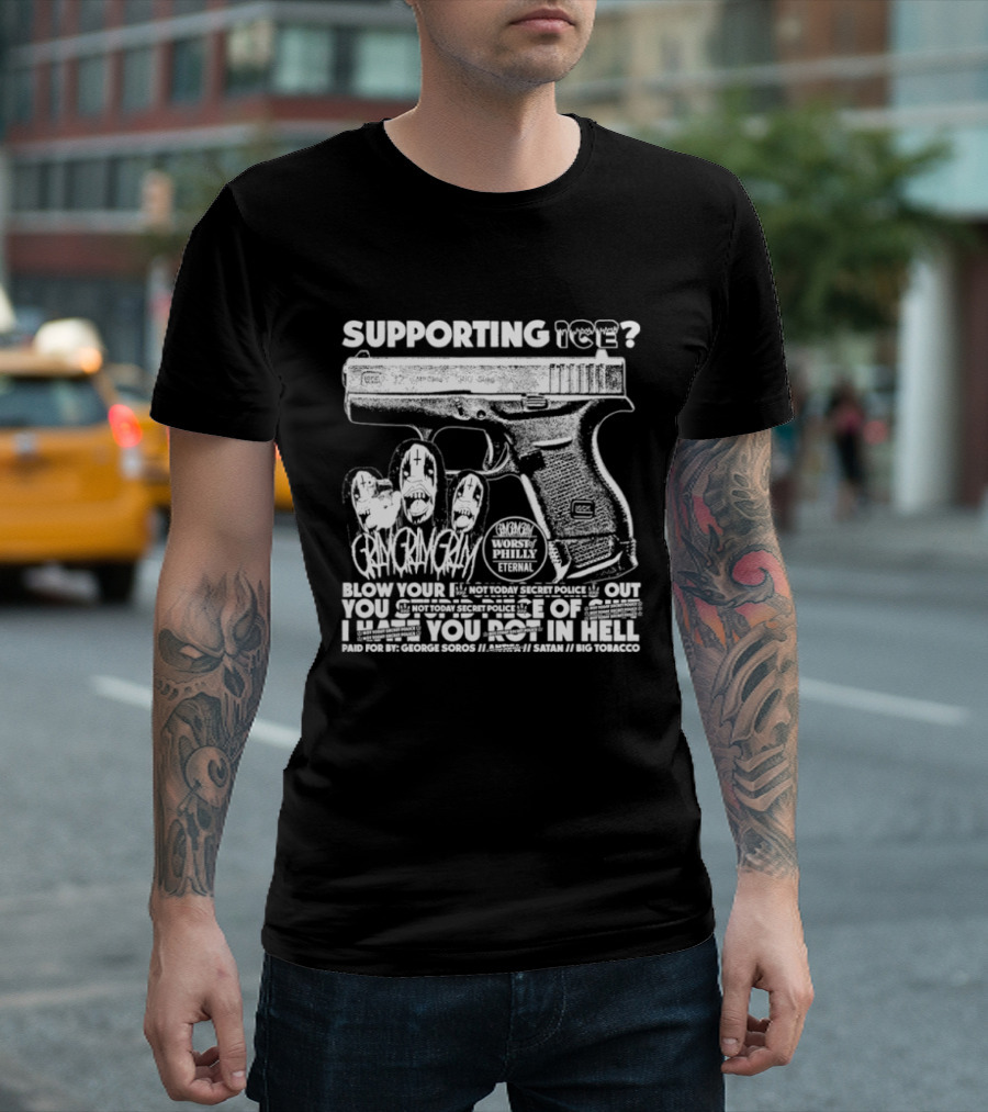 Supporting Ice Paid For By George Soros T-Shirt