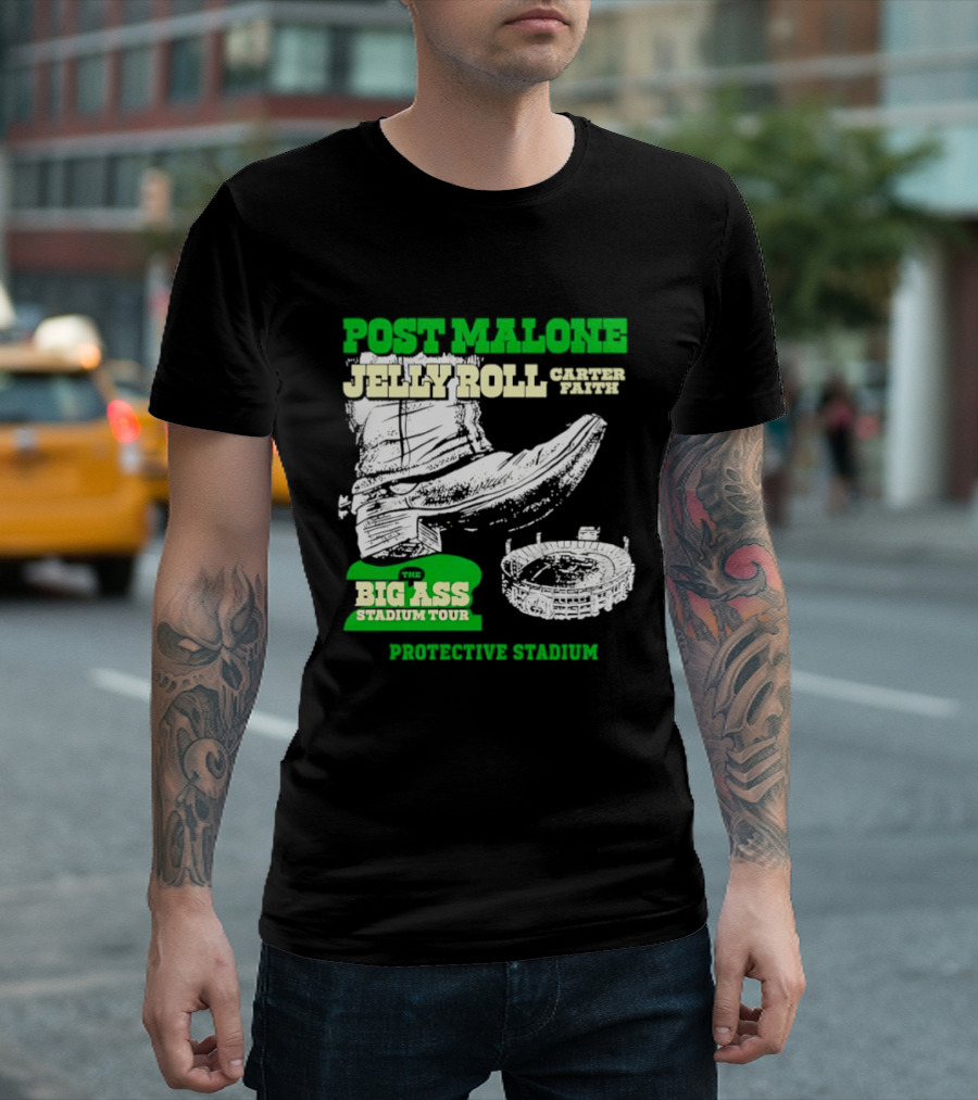 Post Malone Jelly Roll Limp Bizkit Big Ass Stadium Tour 2026 Jones AT&T Stadium T-Shirt