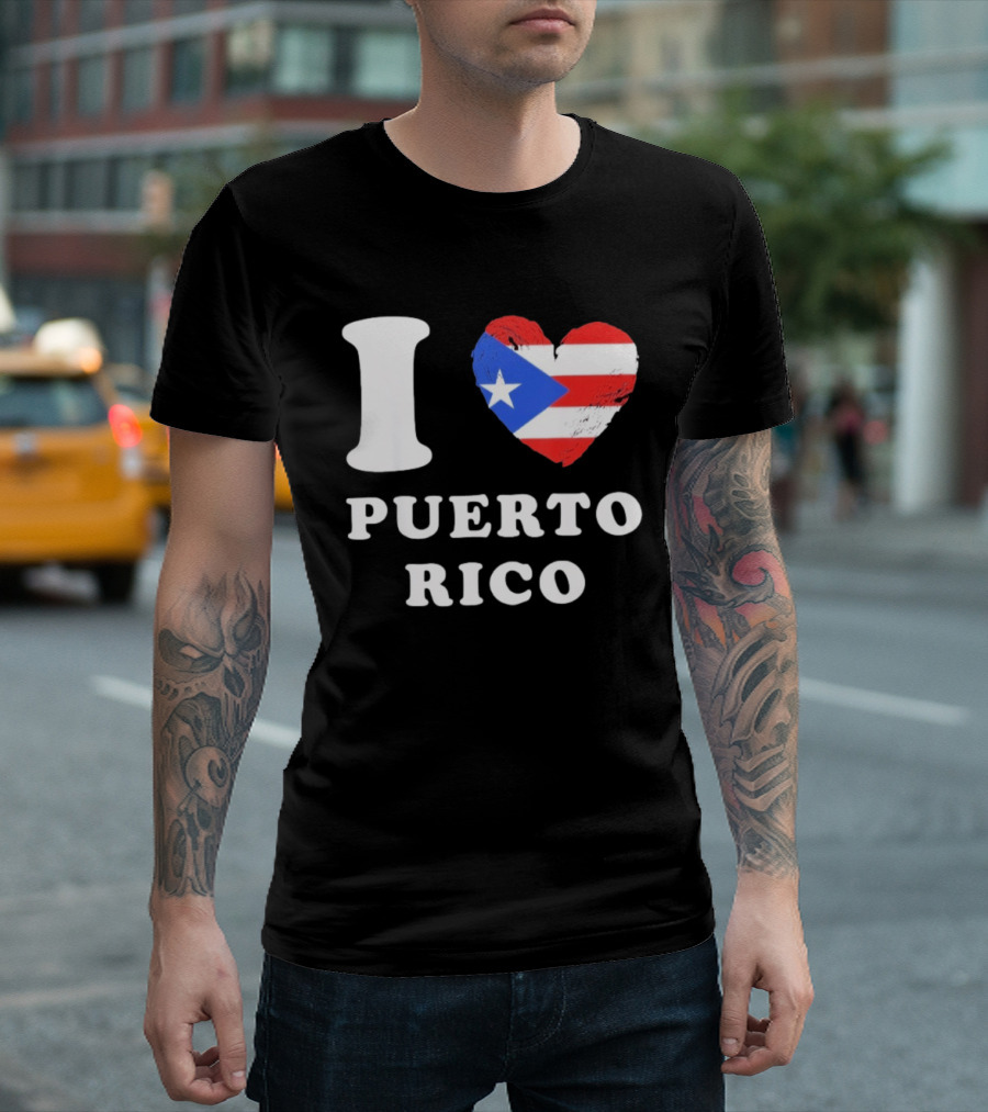 I Heart Puerto Rico Flag T-Shirt