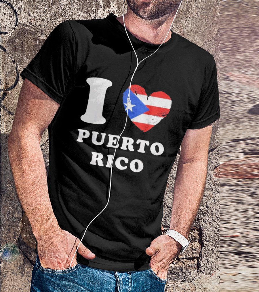 I Heart Puerto Rico Flag T-Shirt
