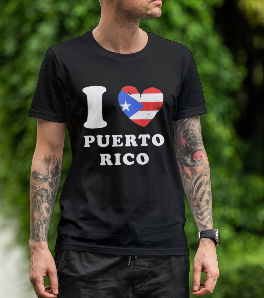 I Heart Puerto Rico Flag T-Shirt