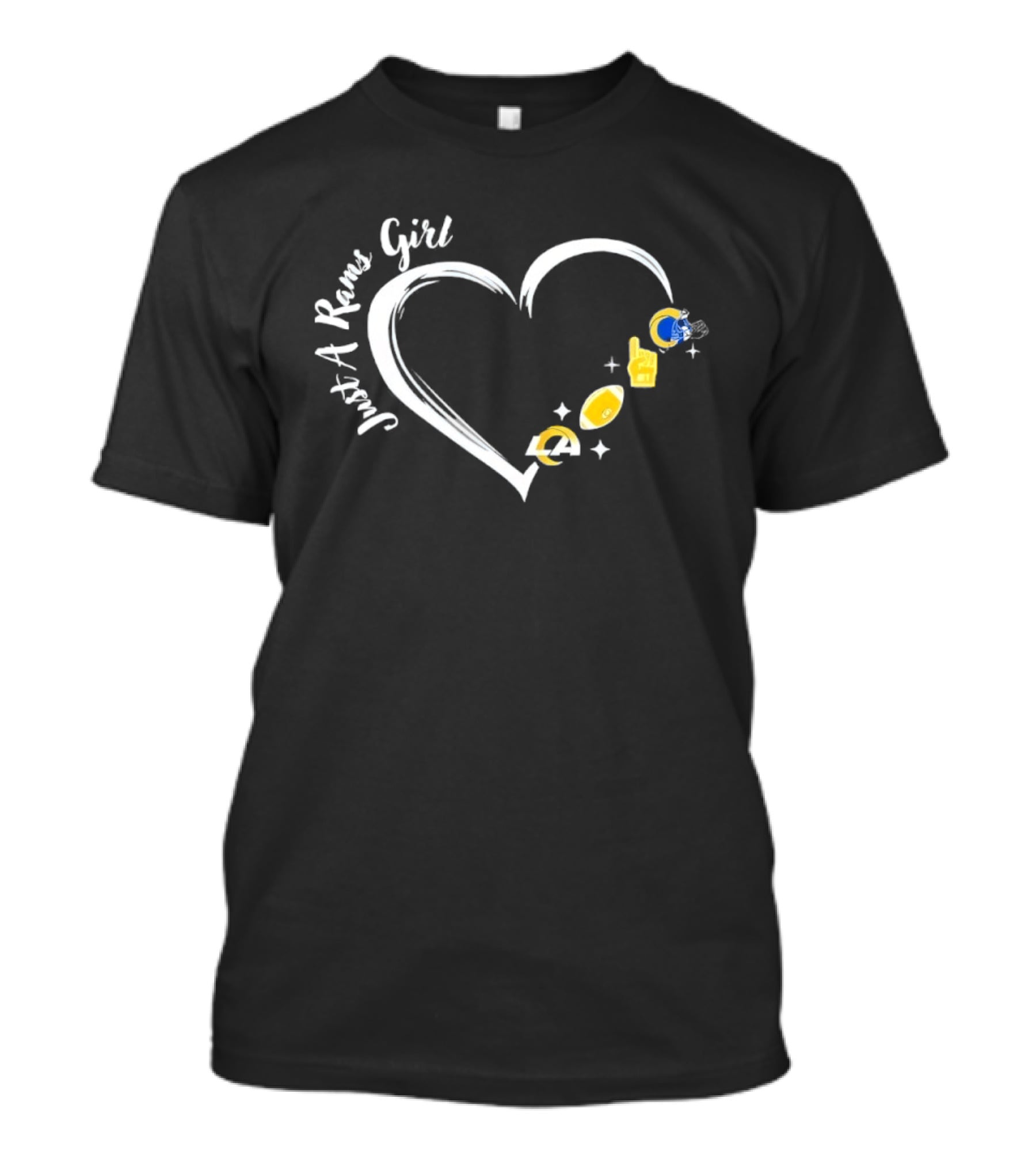 Just A Los Angeles Rams Girl Heart T-Shirt