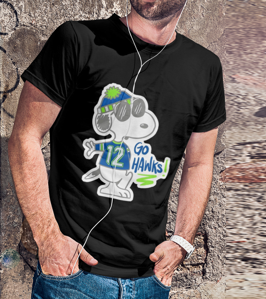 Snoopy 12 Seattle Seahawks Outfit Go Hawks T-Shirt