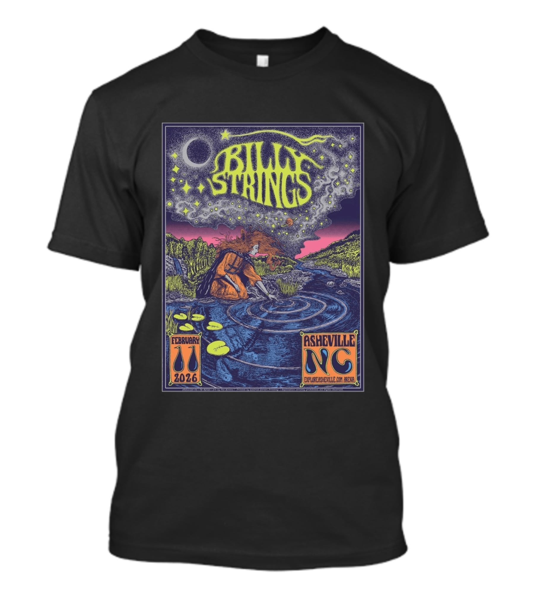Billy Strings February 2026 ExploreAsheville.com Arena Asheville NC T-Shirt