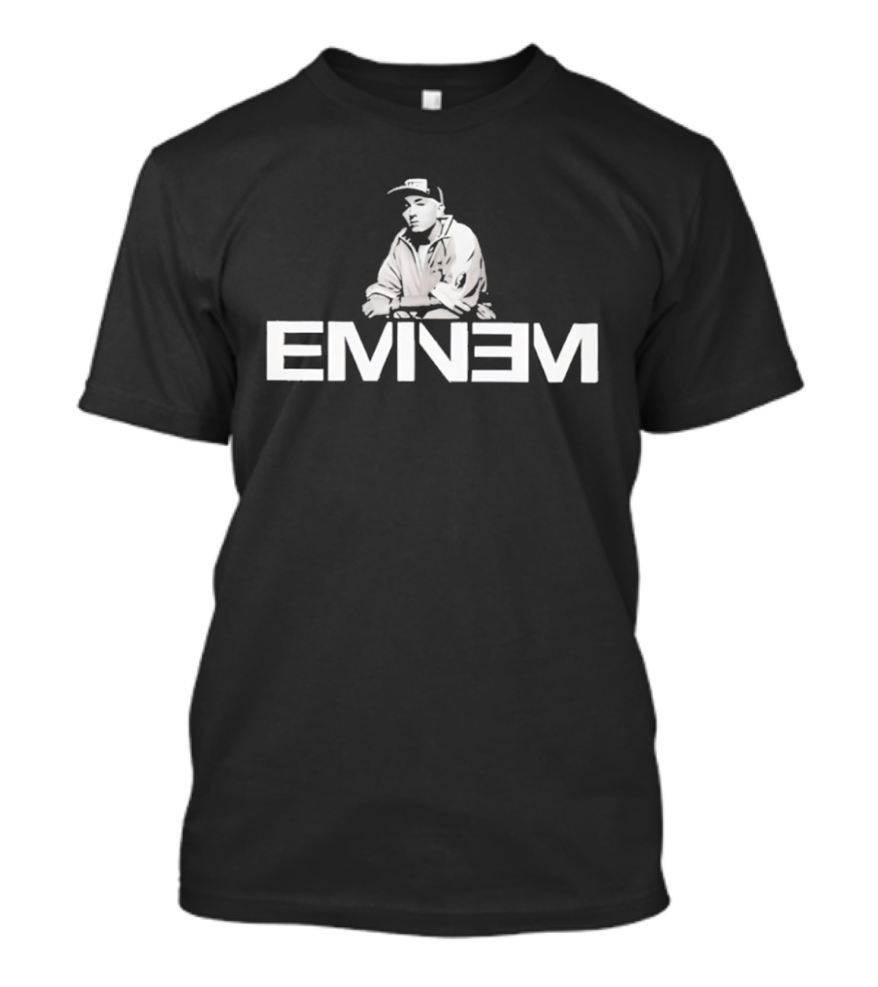Eminem Classic Sitting Pose With White T-Shirt