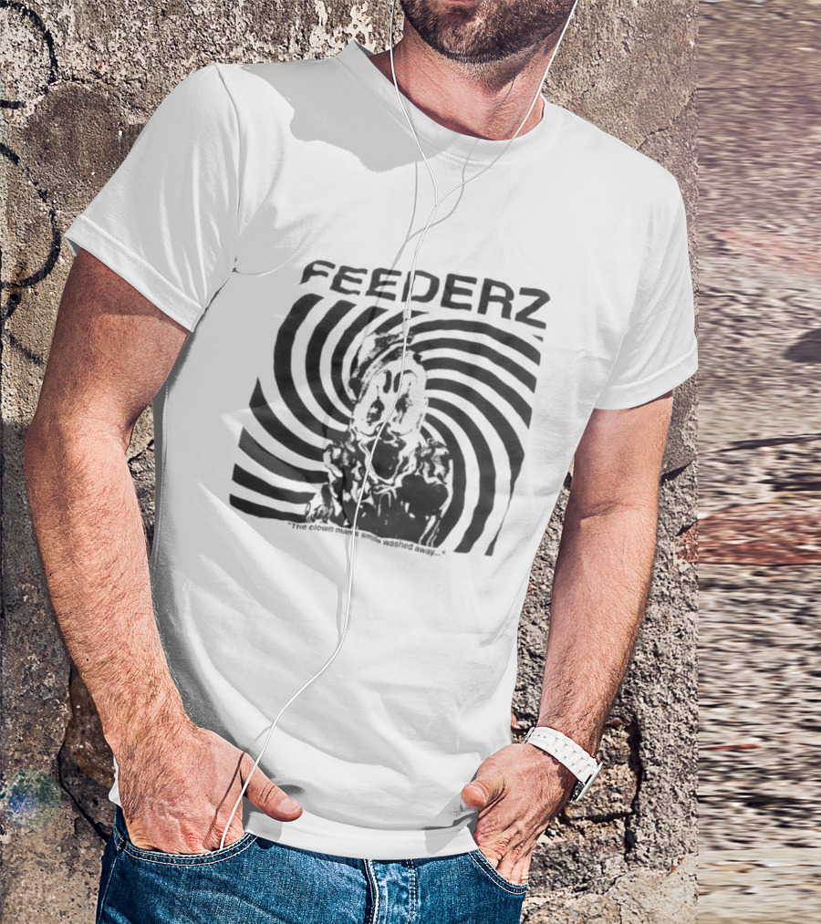 Feederz Clown Man's Smile Washed Away Spiral T-Shirt