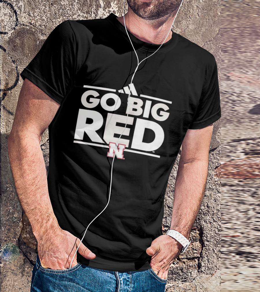 Adidas Nebraska Cornhuskers Go Big Red N T-Shirt