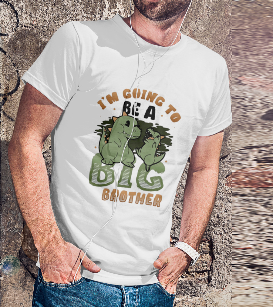 I'm Going To Be A Big Brother Dinosaur T-Shirt