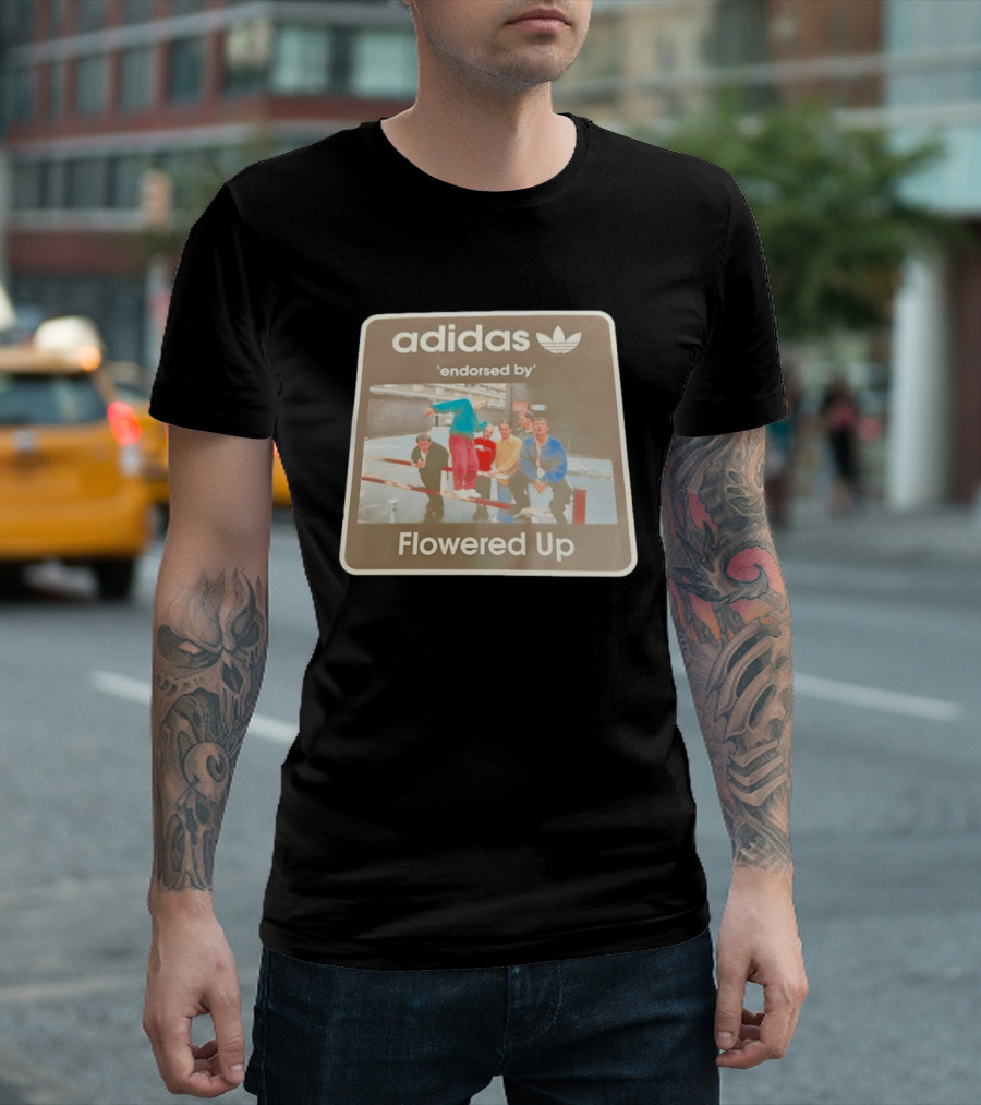 Adidas Originals Endorsed By Flowered Up Retro Street Style Fashion T-Shirt