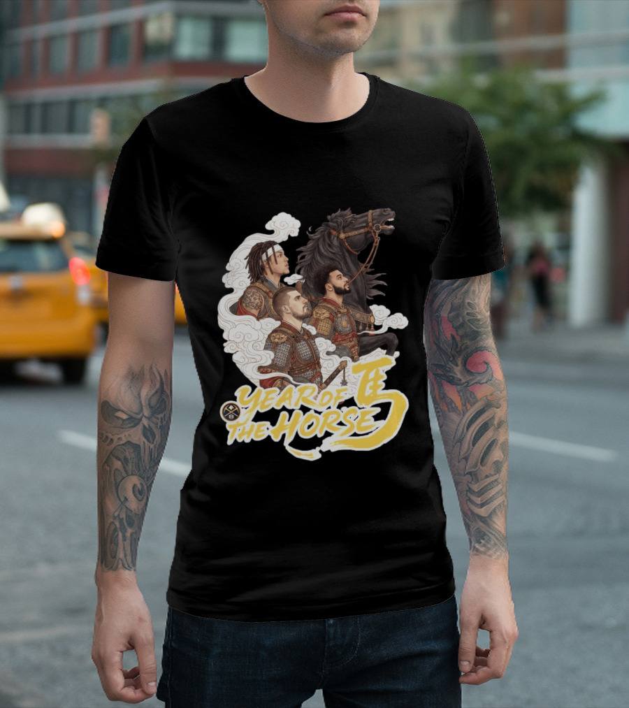 Denver Nuggets Year Of The Horse Warriors In Battle Armor T-Shirt