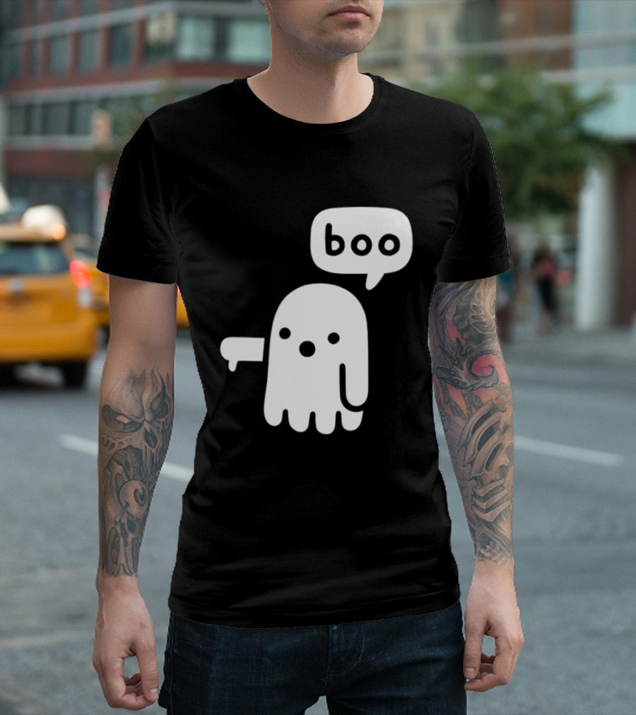 Boo Ghost Disapproval Gesture T-Shirt