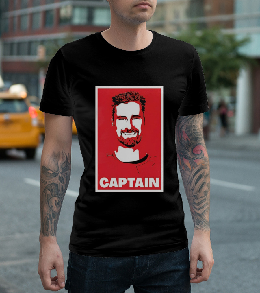 Detroit Red Wings Captain Dylan Larkin Bold Red T-Shirt