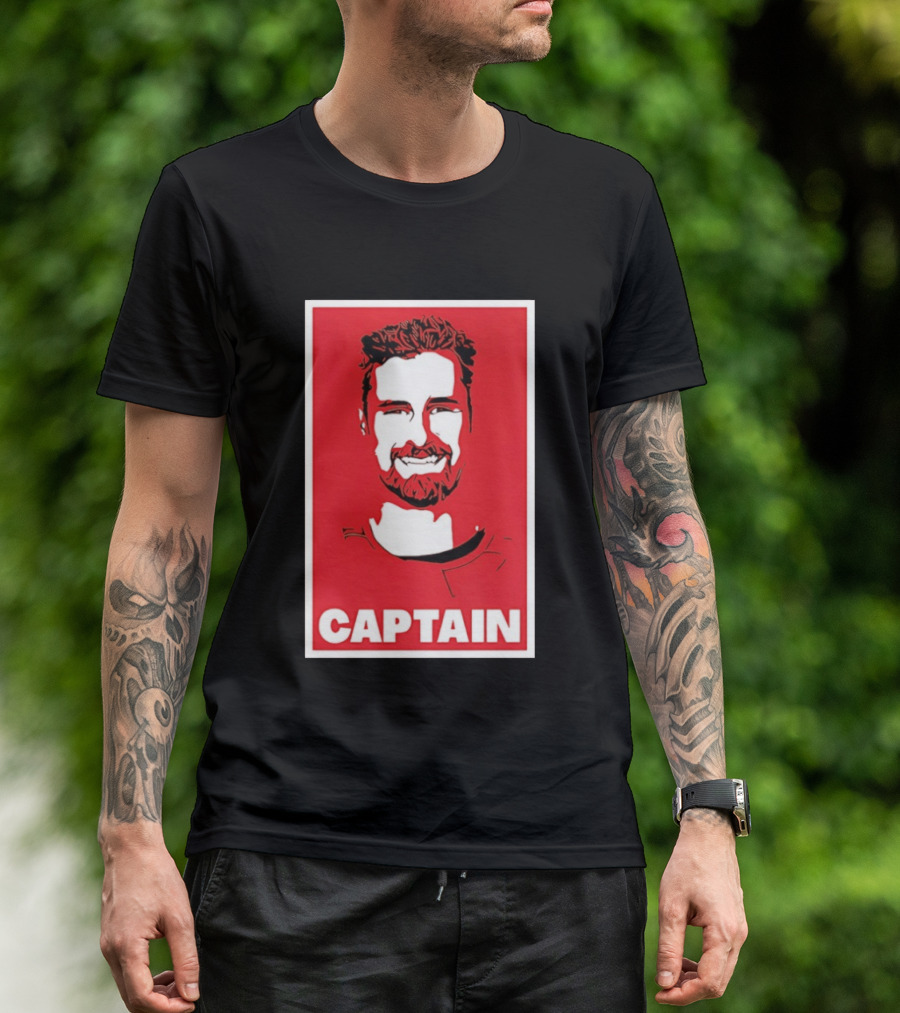 Detroit Red Wings Captain Dylan Larkin Bold Red T-Shirt
