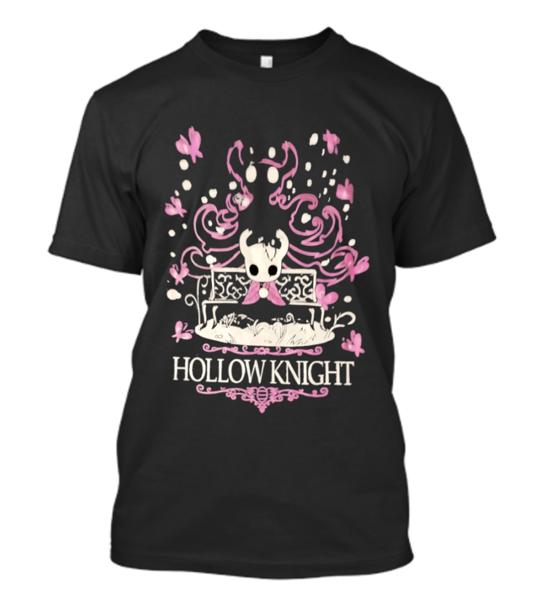 Hollow Knight Bench And Butterflies Scene T-Shirt