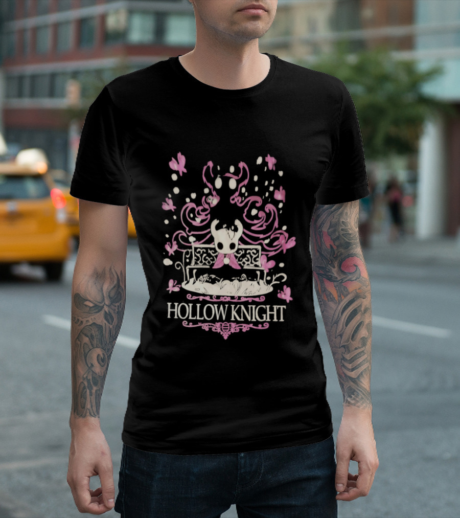 Hollow Knight Bench And Butterflies Scene T-Shirt