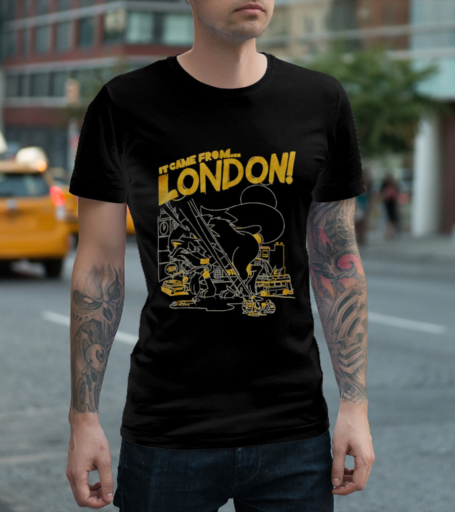 It Came From London Monster Scene With Big Ben T-Shirt