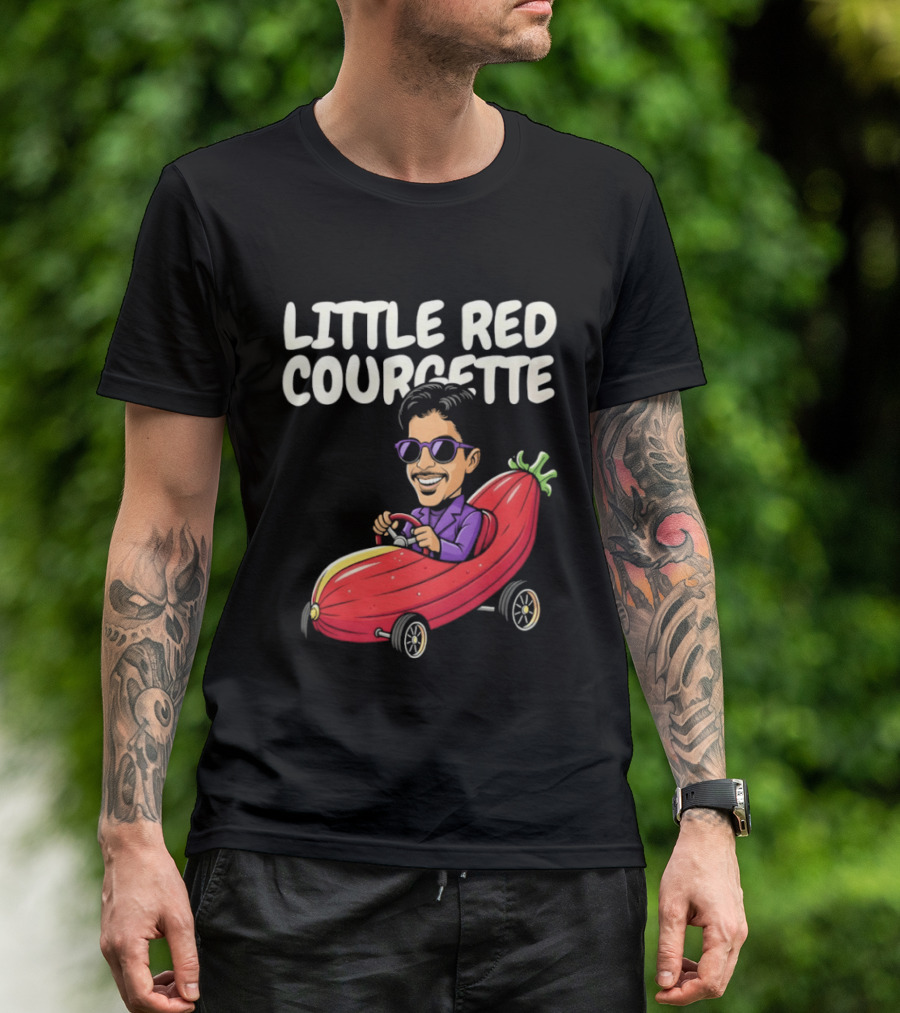Little Red Courgette Prince Cartoon Funny Car Driving T-Shirt