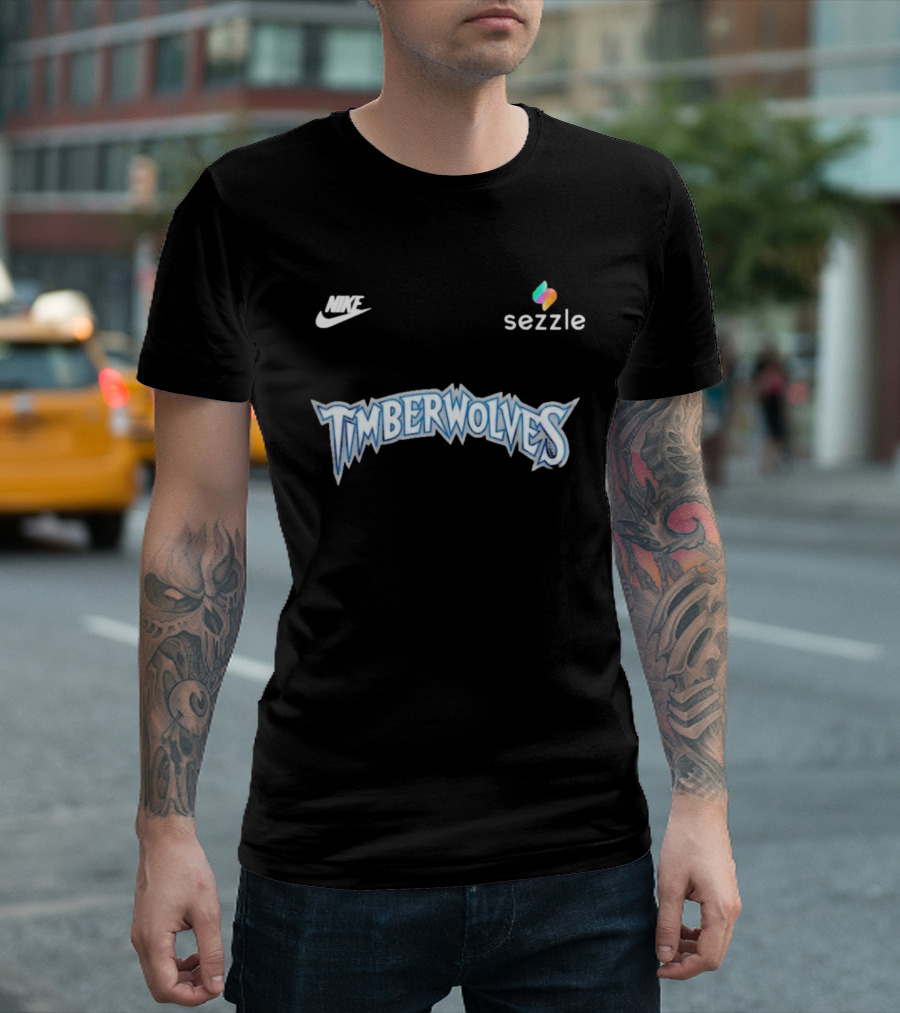 Nike Minnesota Timberwolves Sezzle Black Trees Classic 2026 T-Shirt