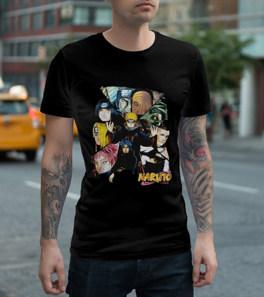 Naruto Akatsuki Collage Characters T-Shirt