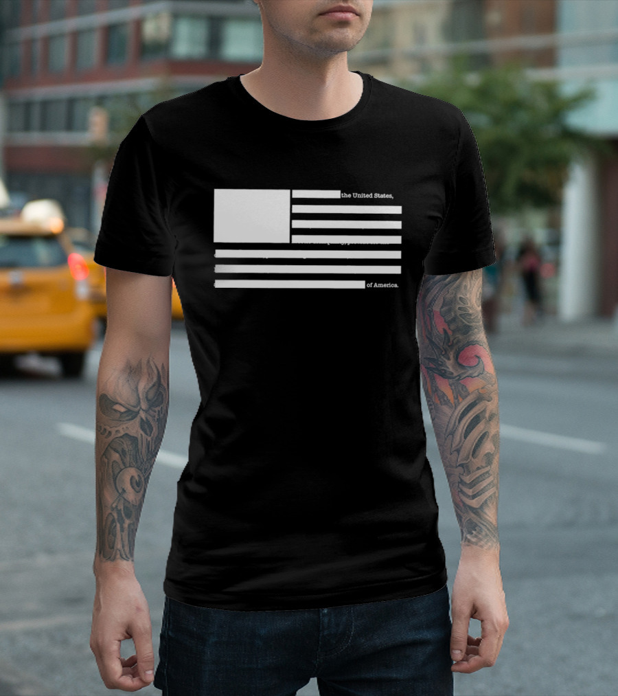 United States Declaration Of Independence Flag T-Shirt