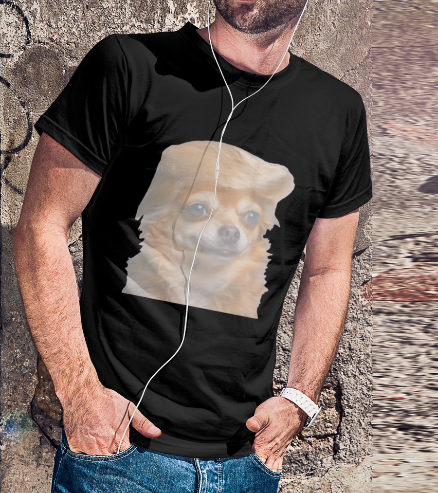 Trump Dog Meme Chihuahua With Hair Wig T-Shirt
