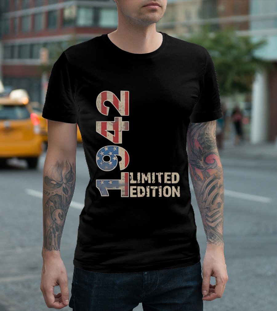USA 1942 Limited Edition American Flag T-Shirt
