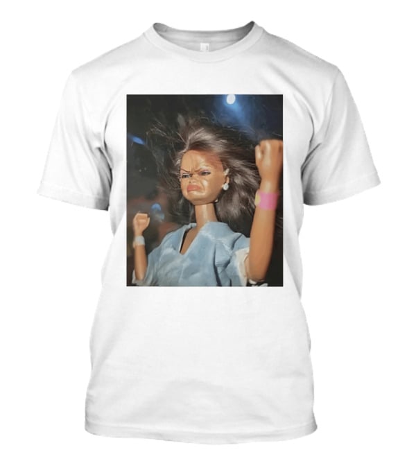 Doll Face Meme Angry Expression Toy Figure T-Shirt