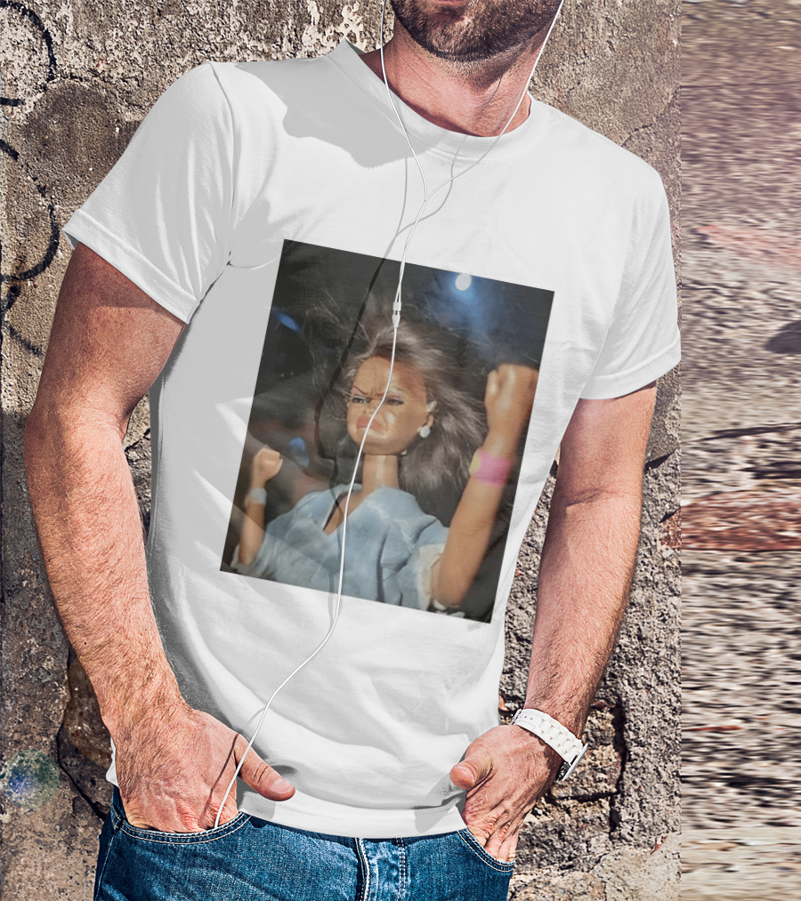 Doll Face Meme Angry Expression Toy Figure T-Shirt