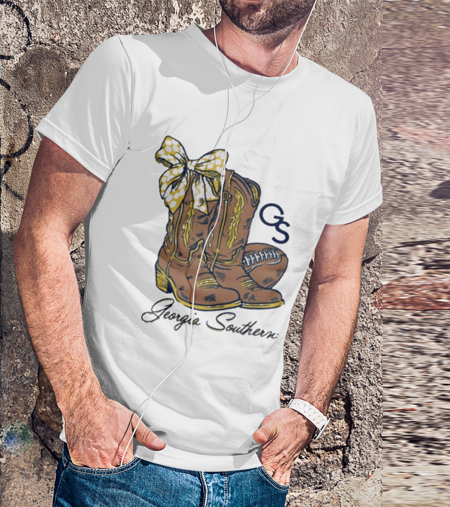 Georgia Southern Bow Boots Football GS T-Shirt