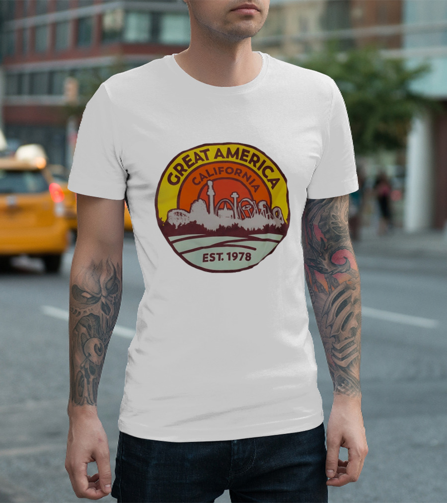 Great America California Est 1978 Roller Skyline T-Shirt