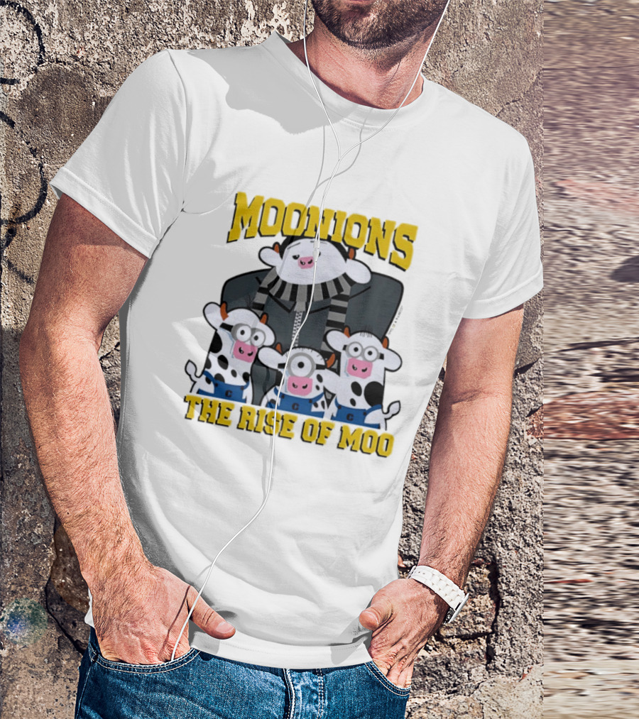 Moonions The Rise Of Moo Funny Cows With Overalls And Goggles T-Shirt