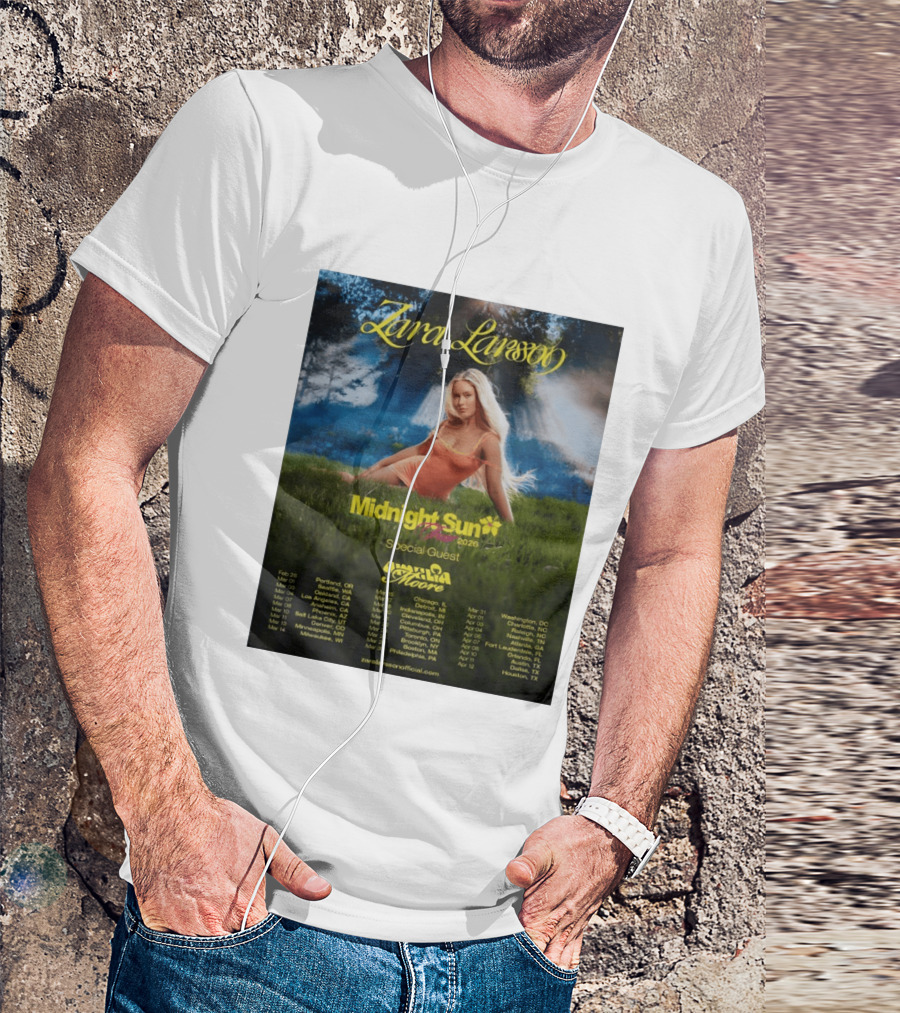 Zara Larsson Midnight Sun Tour 2026 Special Guest Moore Dates And Locations T-Shirt